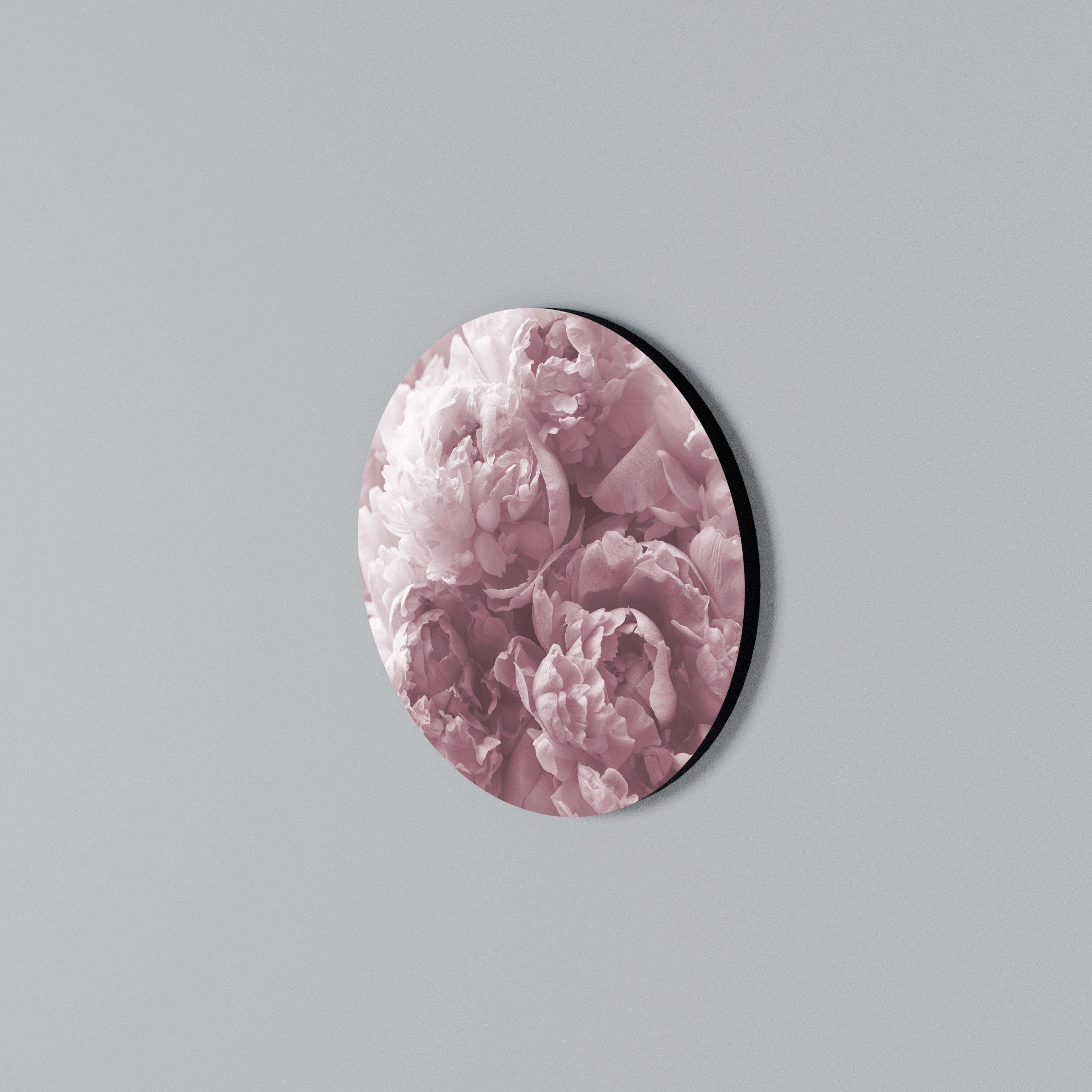 BLUSHED SERENITY Rundes Wandbild