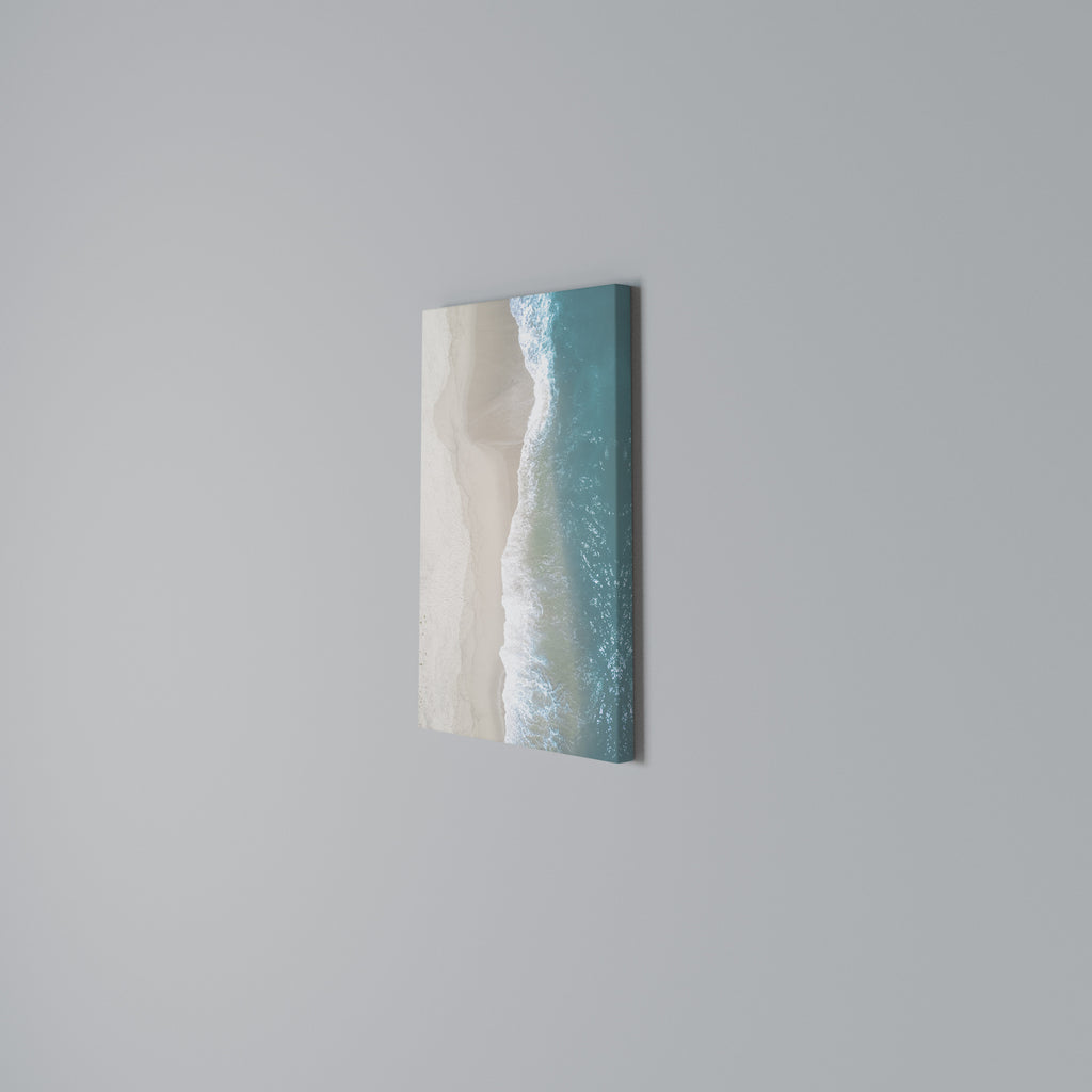SAND AND SEA HARMONY Vertical Canvas Print
