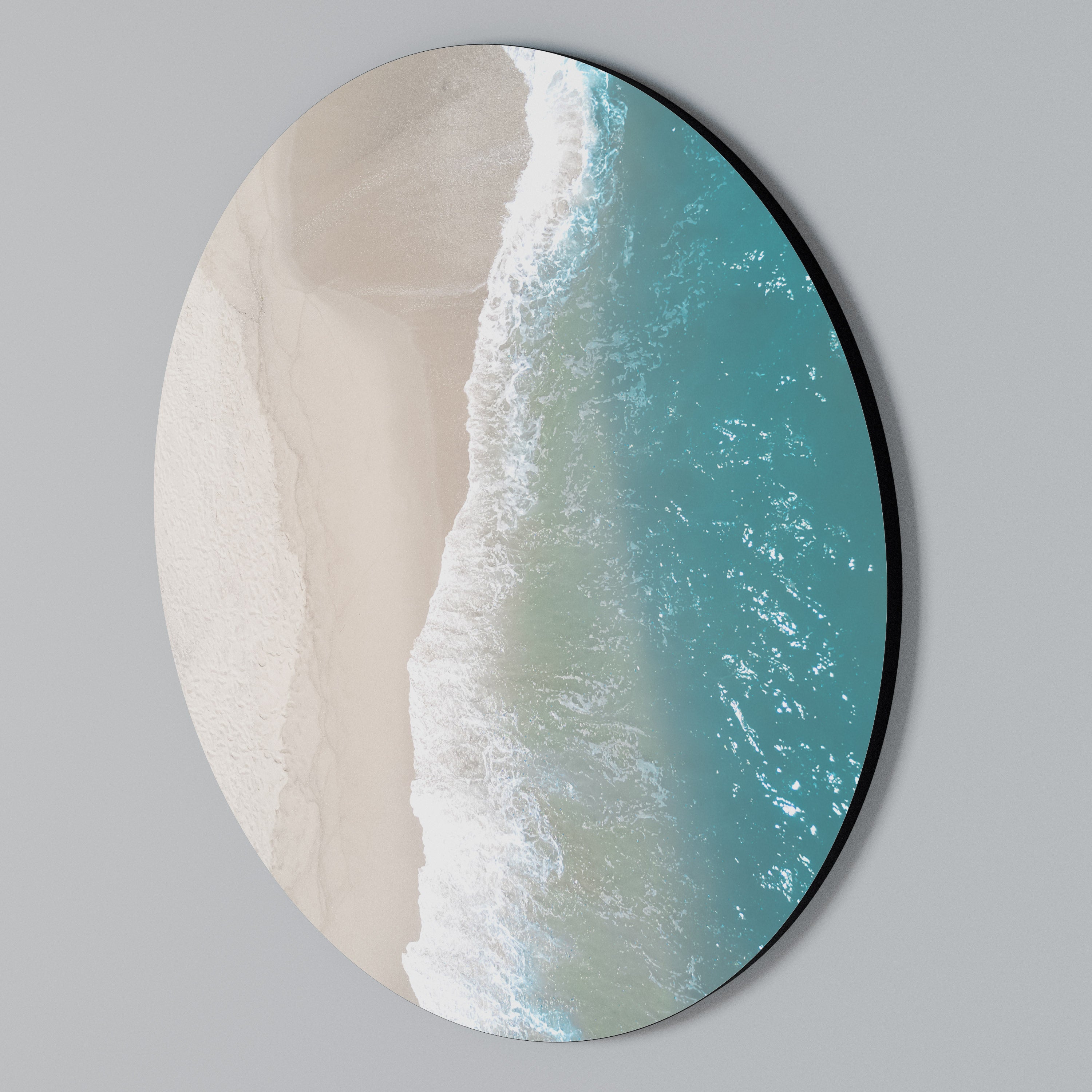 SAND AND SEA HARMONY Rundes Wandbild