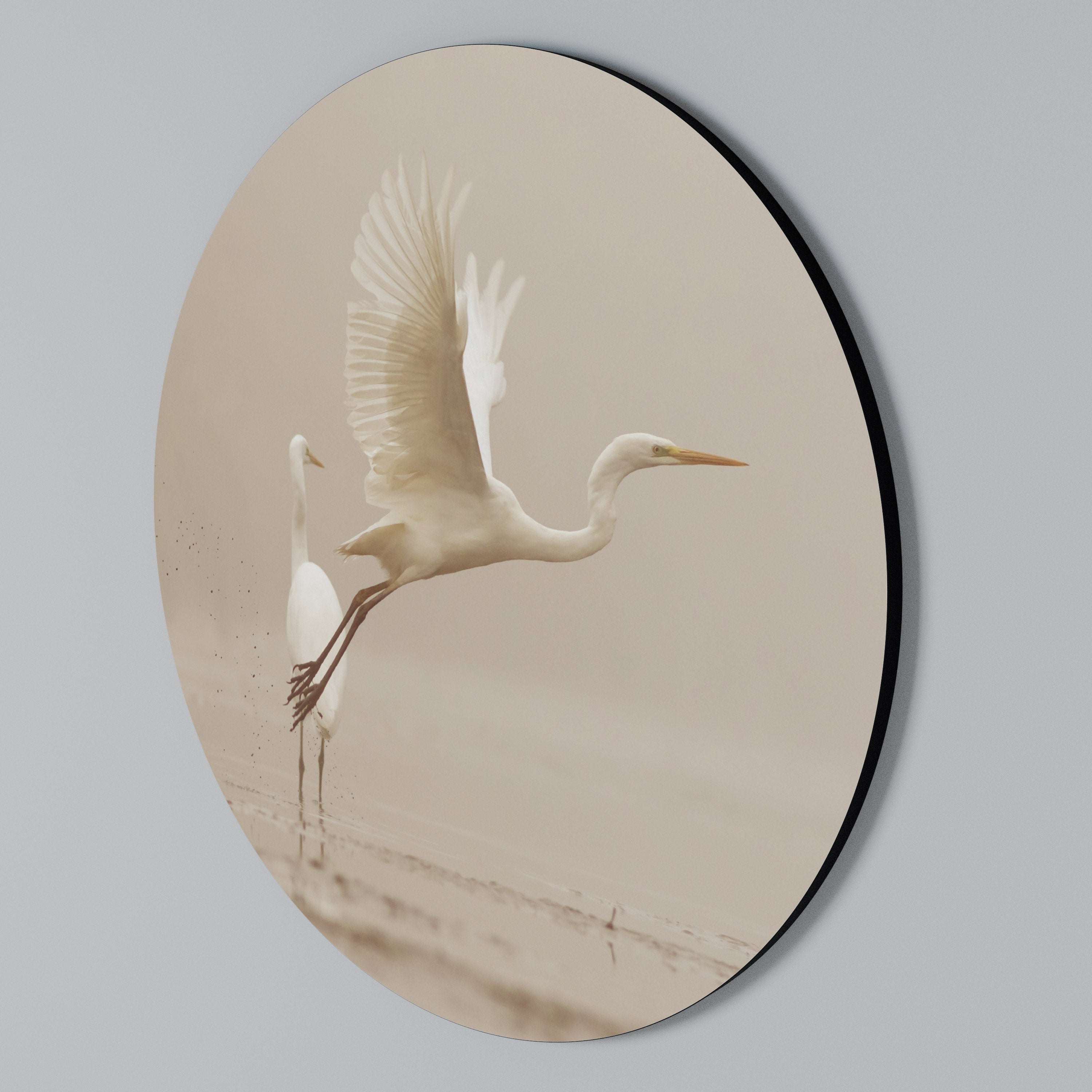 ELEGANT ASCENT Rundes Wandbild