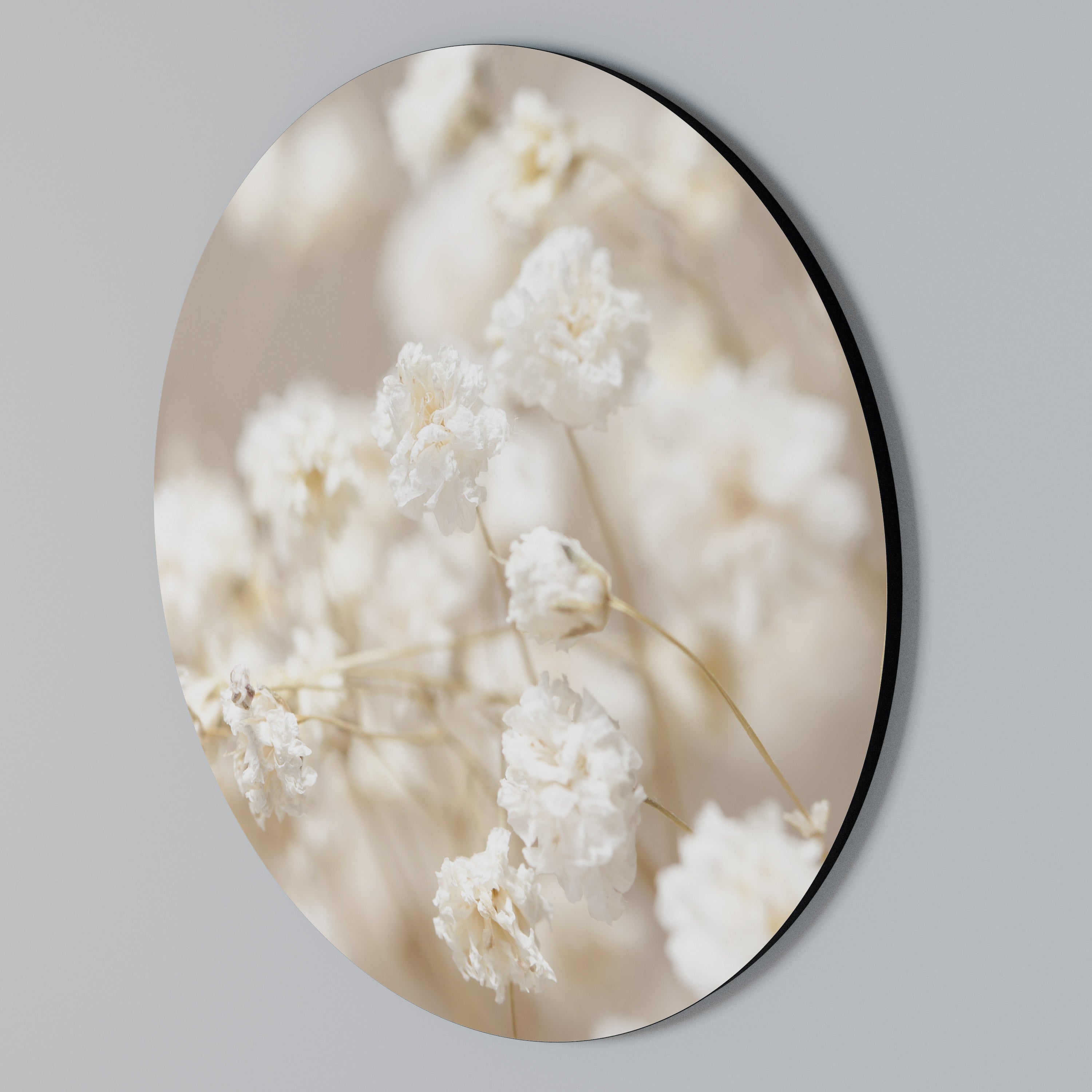 GHOSTLY BLOOM Rundes Wandbild