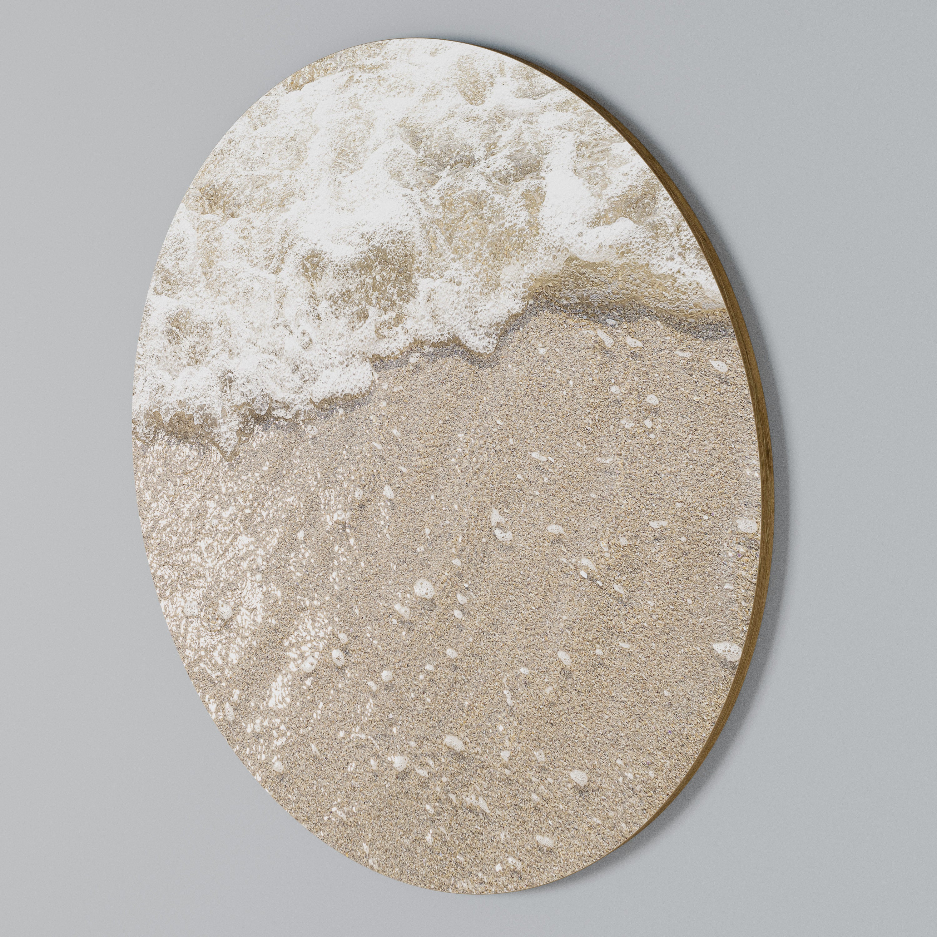 SHIMMERING SHORELINE Round Wall Art