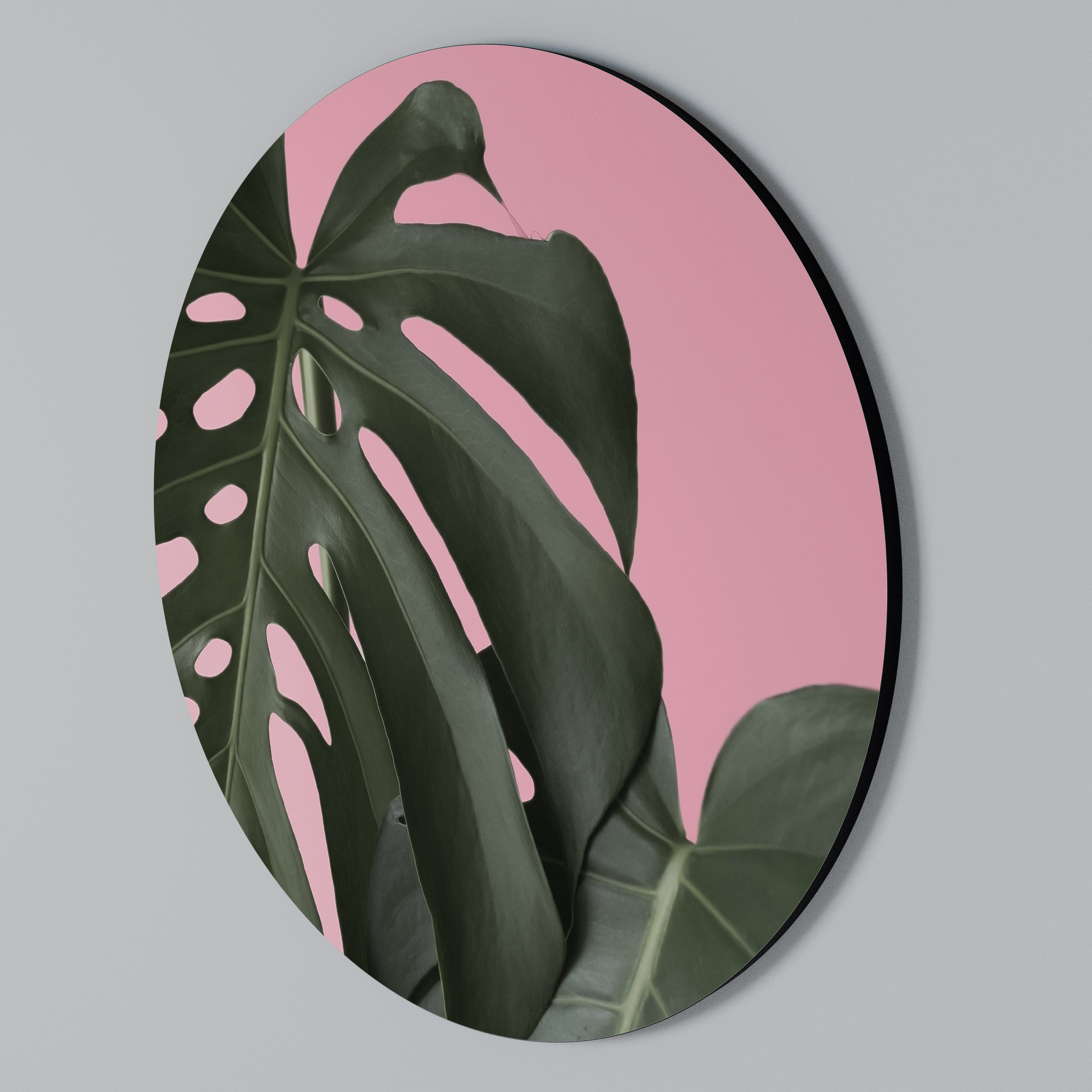 LADY MONSTERA Arte de pared redondo