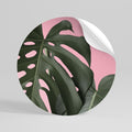LADY MONSTERA Runder Wandsticker zum Abziehen und Aufkleben