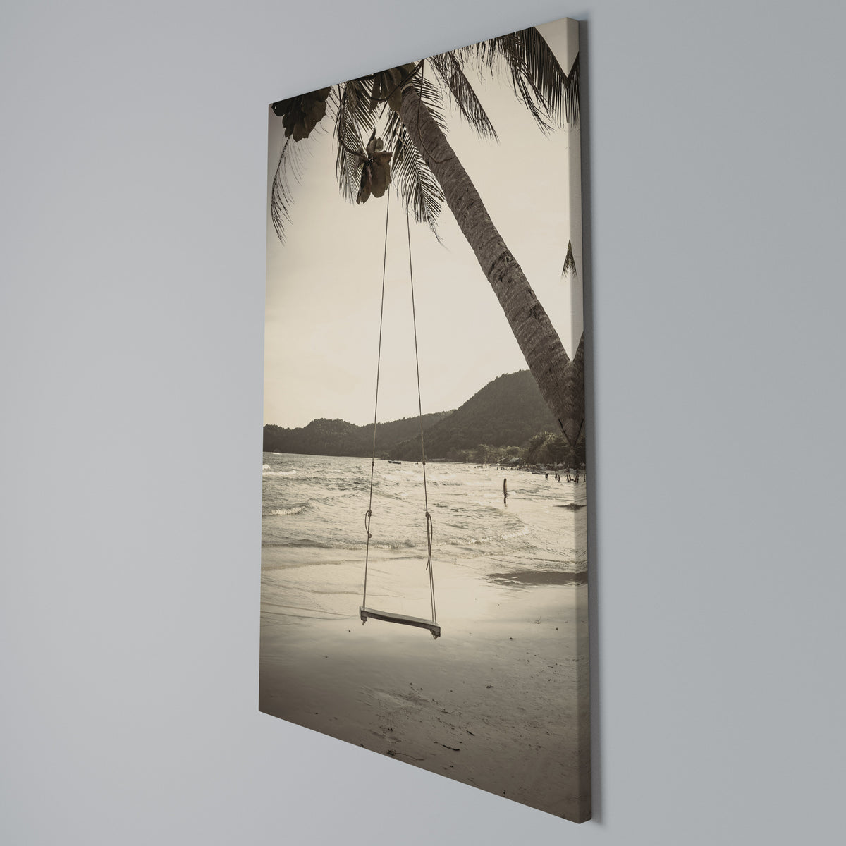 SUNSET SWING SORROW Cuadro en lienzo vertical