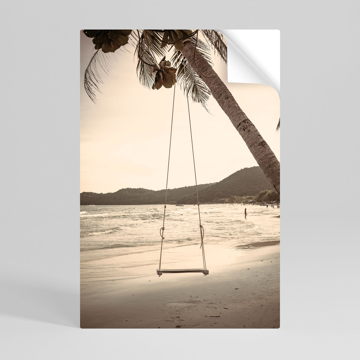 SUNSET SWING SORROW Peel and Stick Vertical Poster