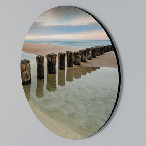 TIDAL SYMMETRY Round Wall Art