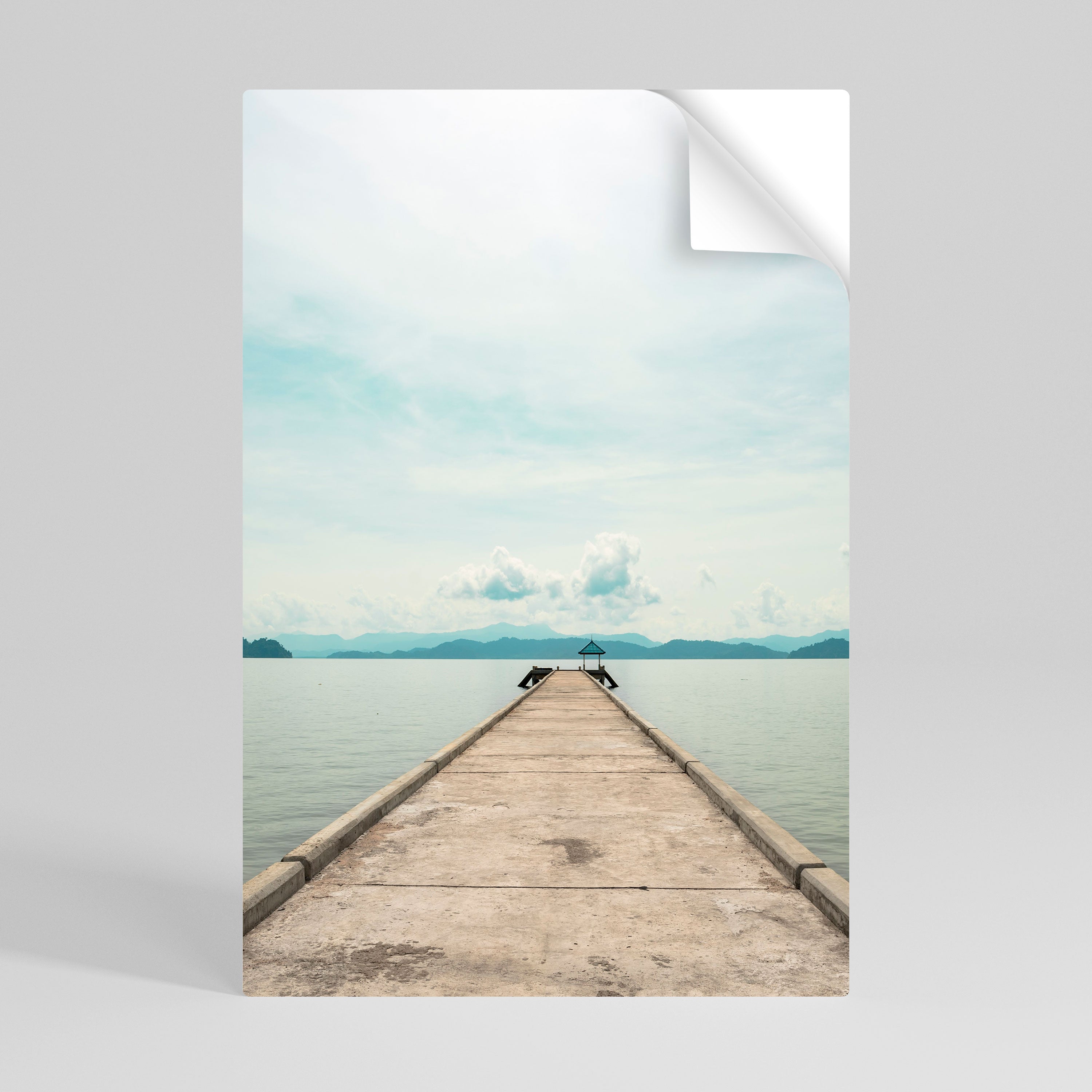 AQUA HORIZON Peel and Stick Vertical Poster