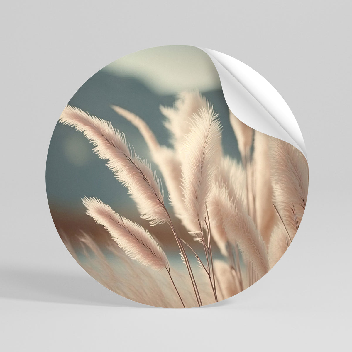 PAMPAS DREAMSCAPE Runder Wandsticker zum Abziehen und Aufkleben