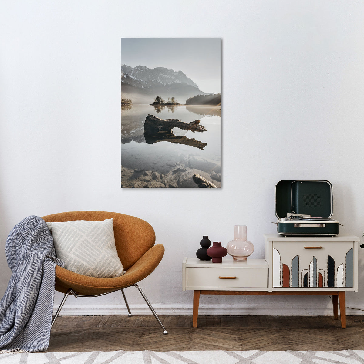 SILENT WATERSCAPE Vertical Canvas Print