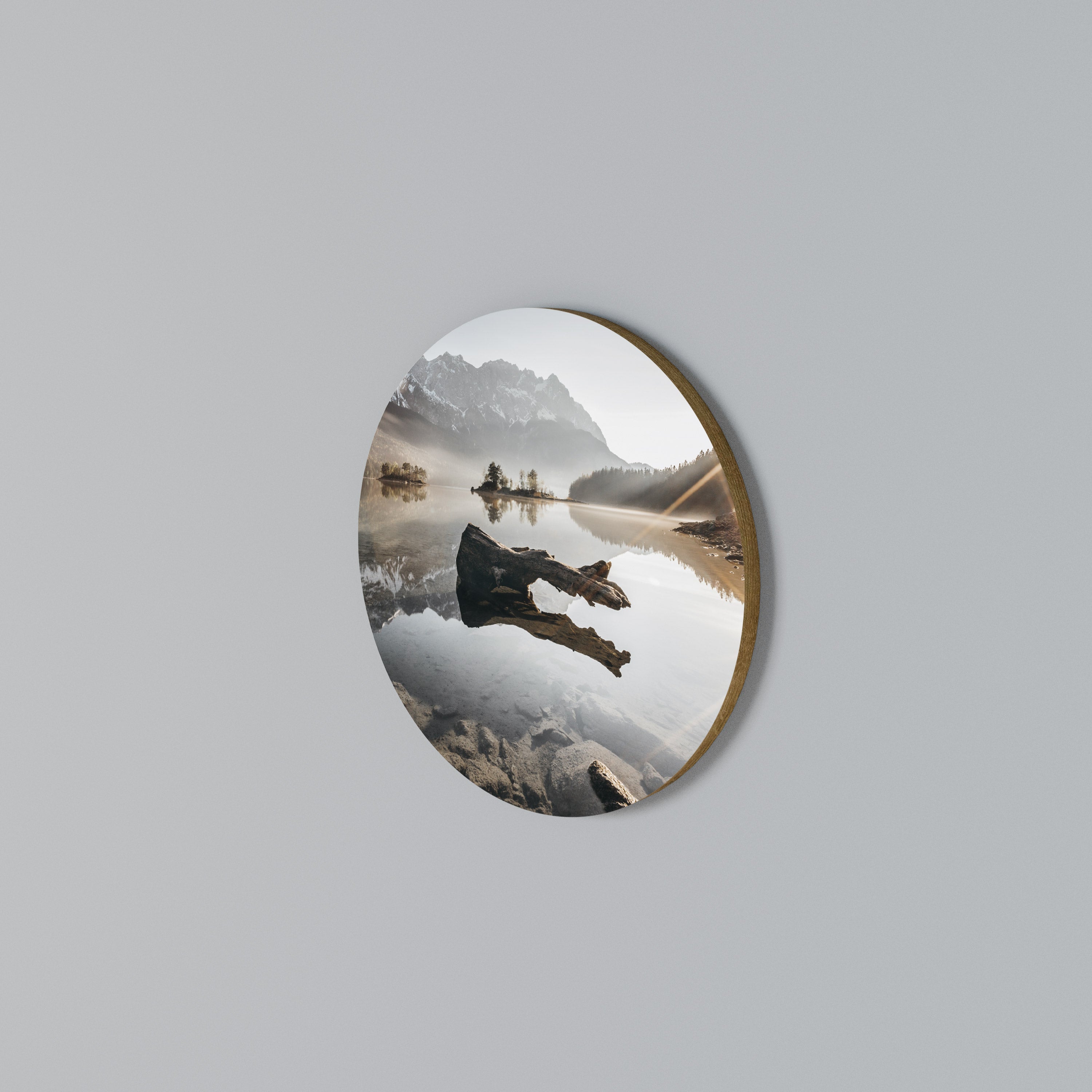 SILENT WATERSCAPE Arte de pared redondo