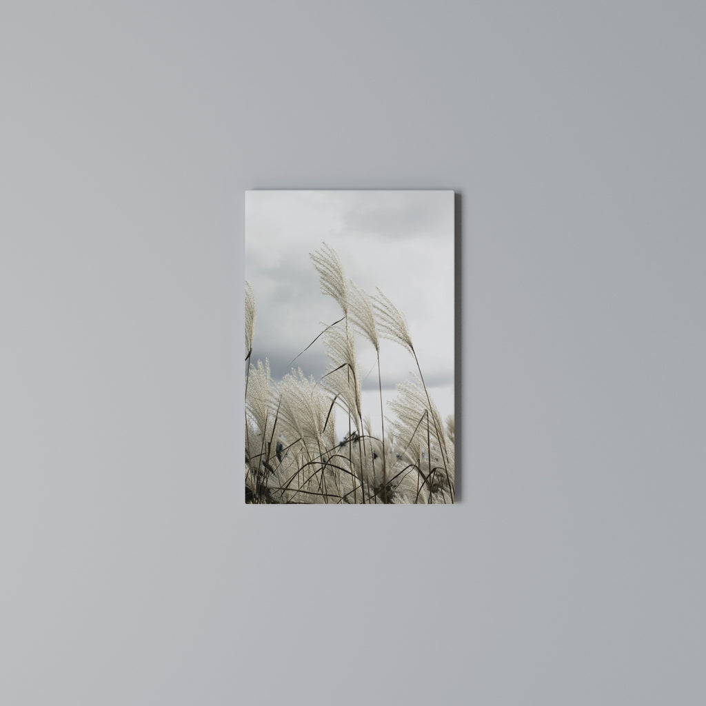 CLOUDS ABOVE GRASS Vertical Canvas Print
