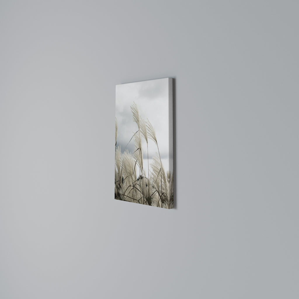 CLOUDS ABOVE GRASS Vertical Canvas Print
