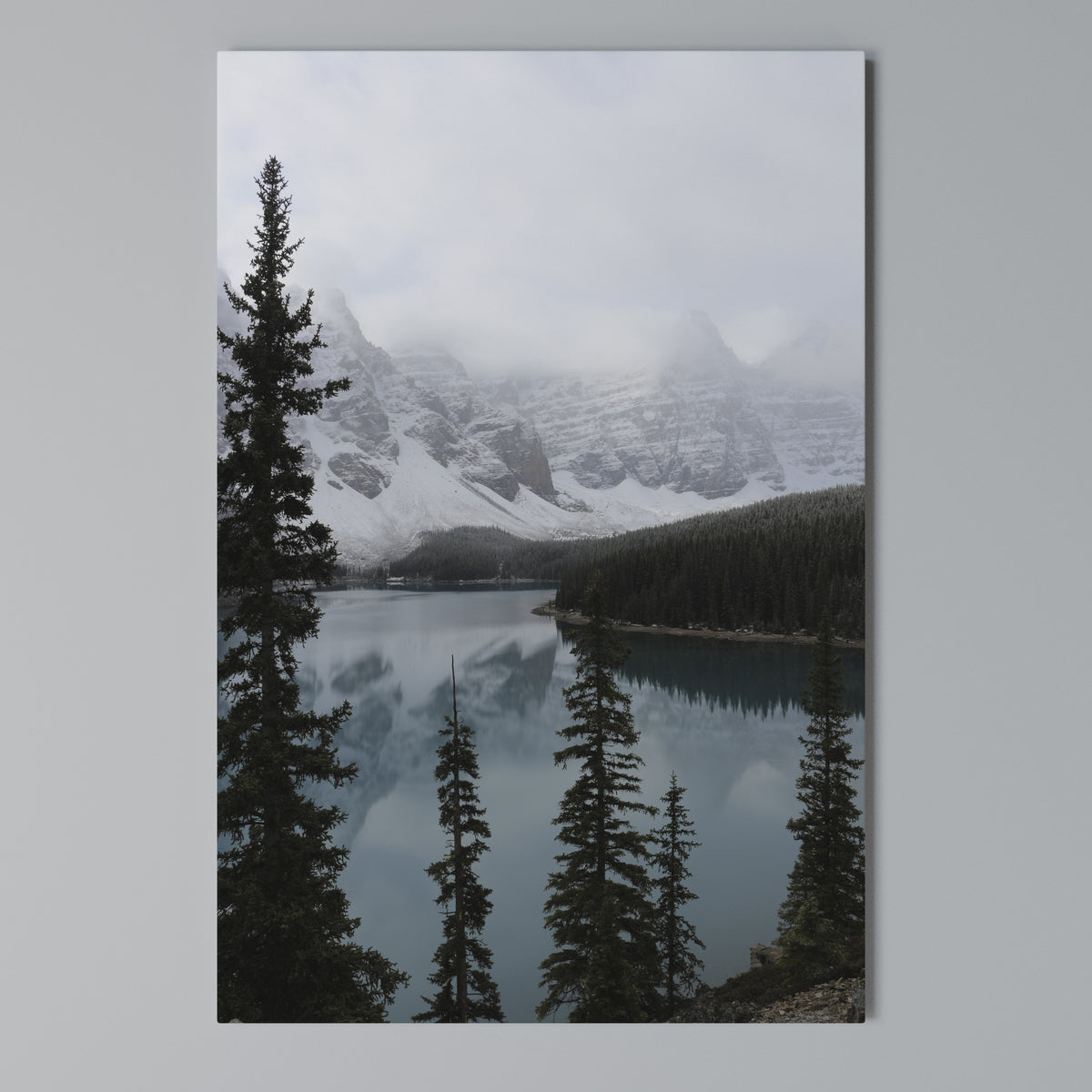 MISTY FOREST BOUNDARIES Stampa su tela verticale