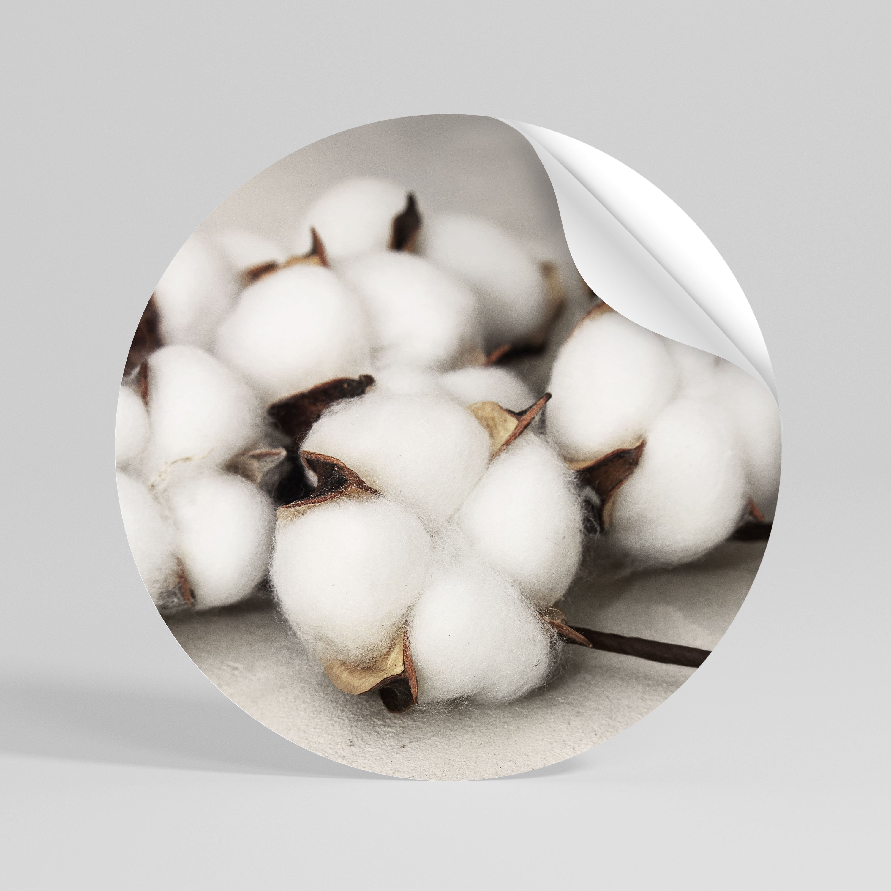 COTTON CLOUDS WHISPERS Rund väggdekal