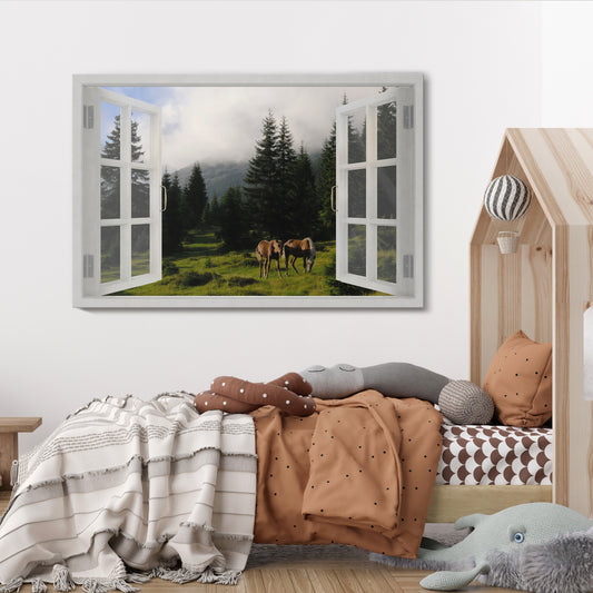 WINDOWS TO WANDER Horizontal Canvas Print