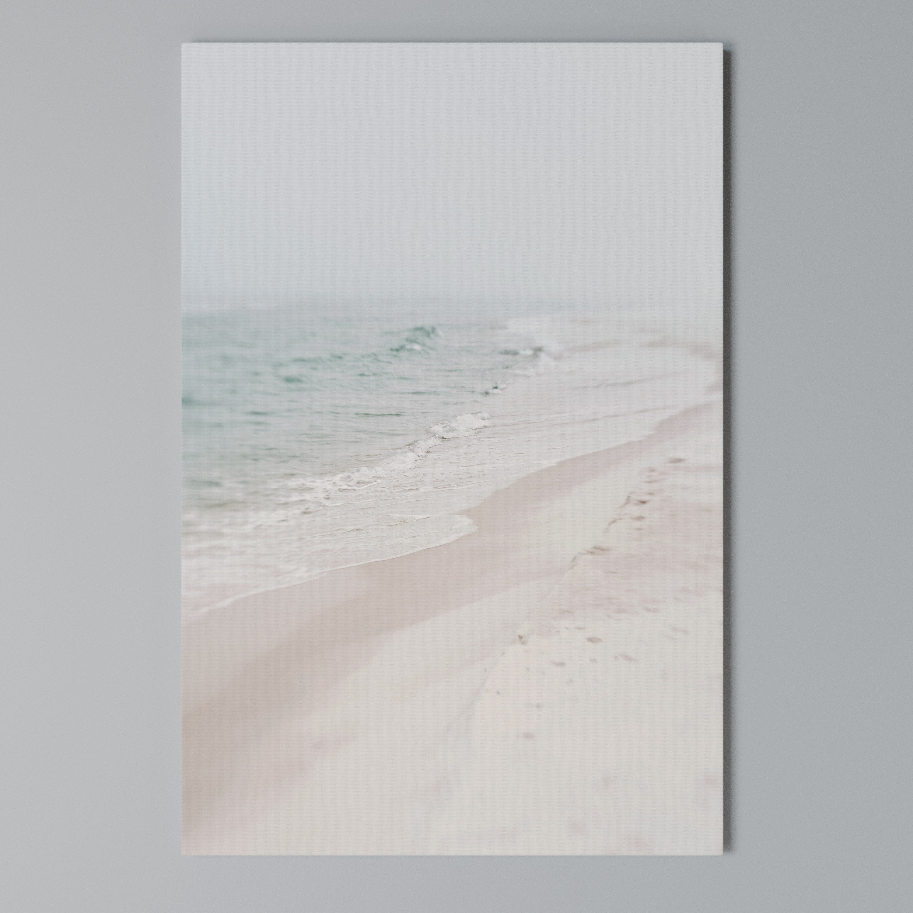 MISTY SHORELINE BLISS Vertical Canvas Print