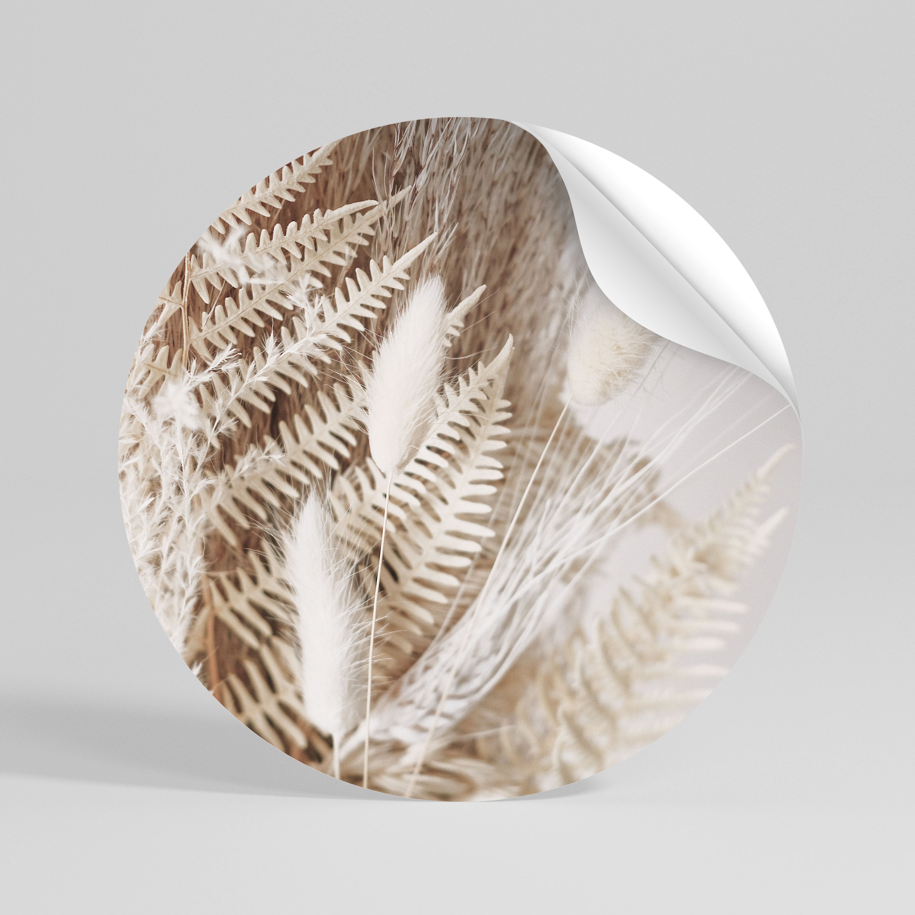 GENTLE GRASSLANDS INVITE Rund väggdekal