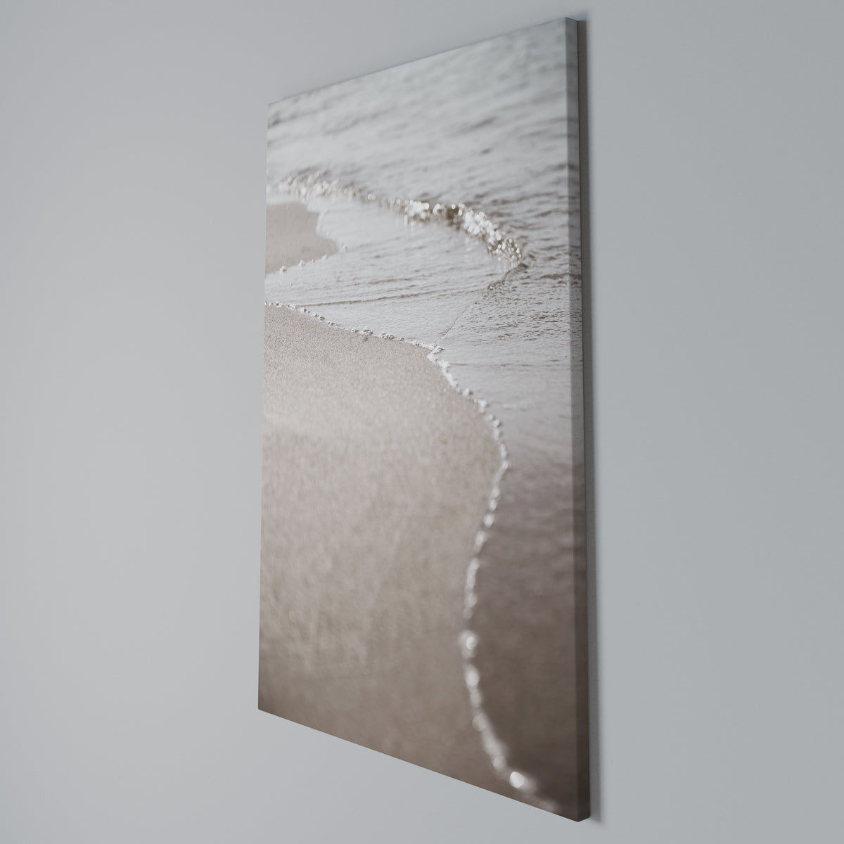 SILKEN SHORELINE DANCE Vertical Canvas Print