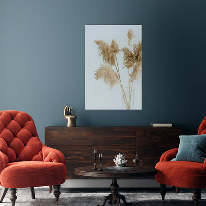 ELEGANT GRASSY SERENITY Quadro em tela vertical