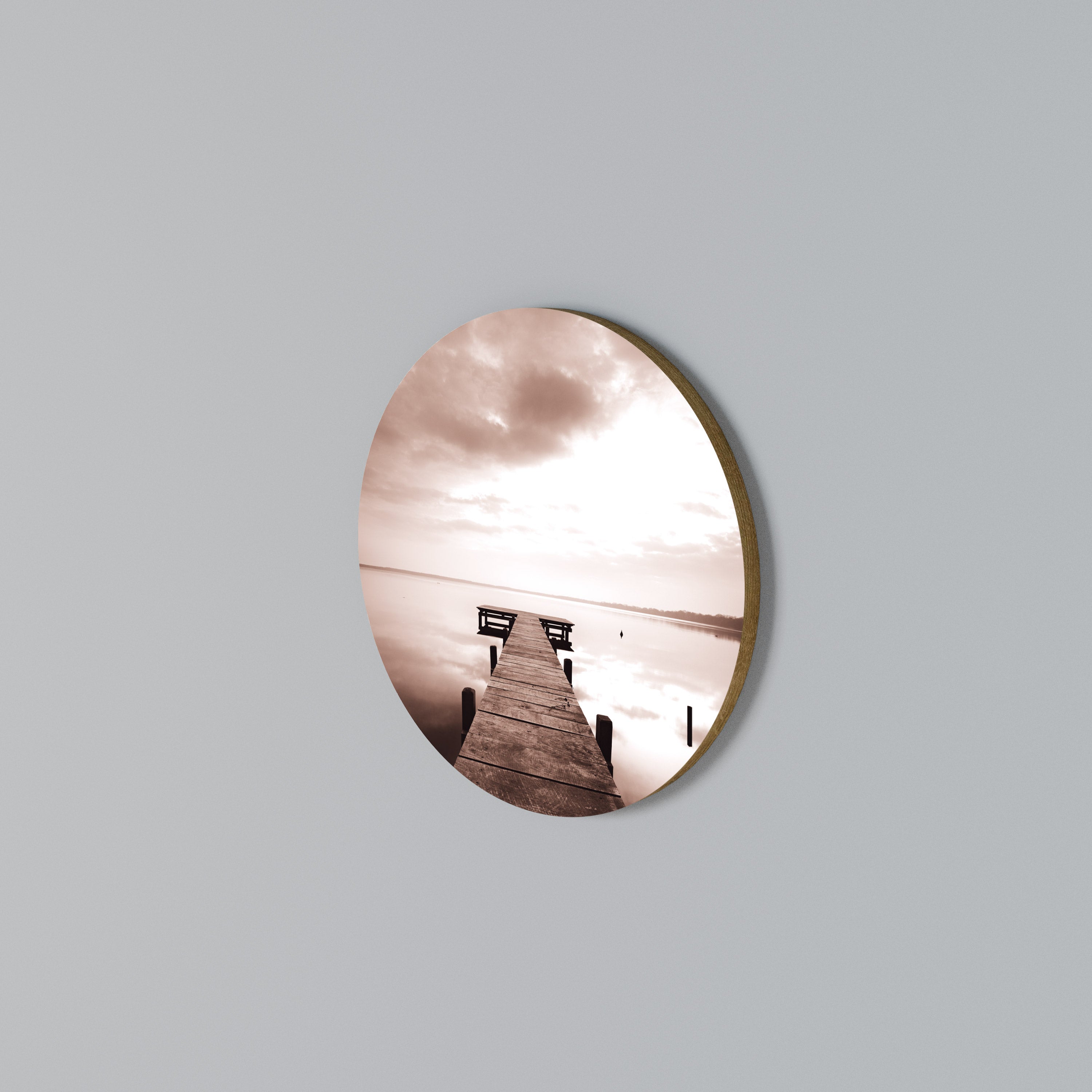 ECHOES OF STILLNESS Arte de pared redondo