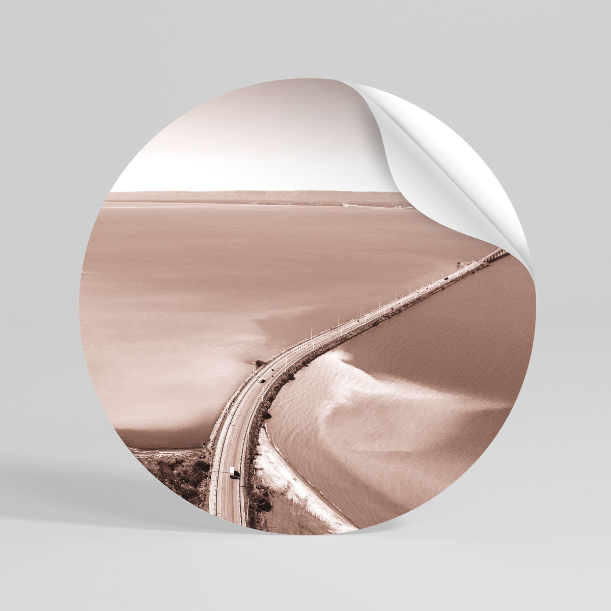 HORIZON BOUND JOURNEY Runder Wandsticker zum Abziehen und Aufkleben