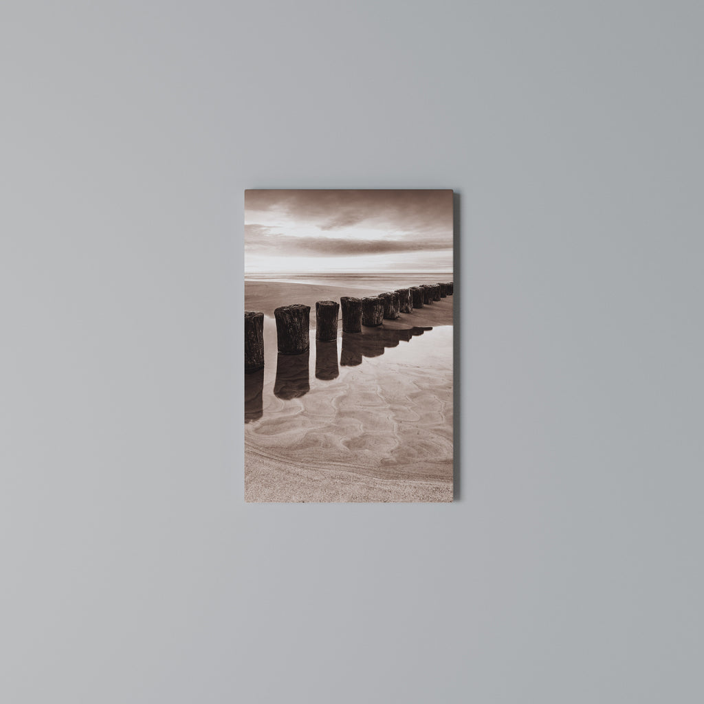 SERENE SHORELINE SEQUENCE Vertical Canvas Print