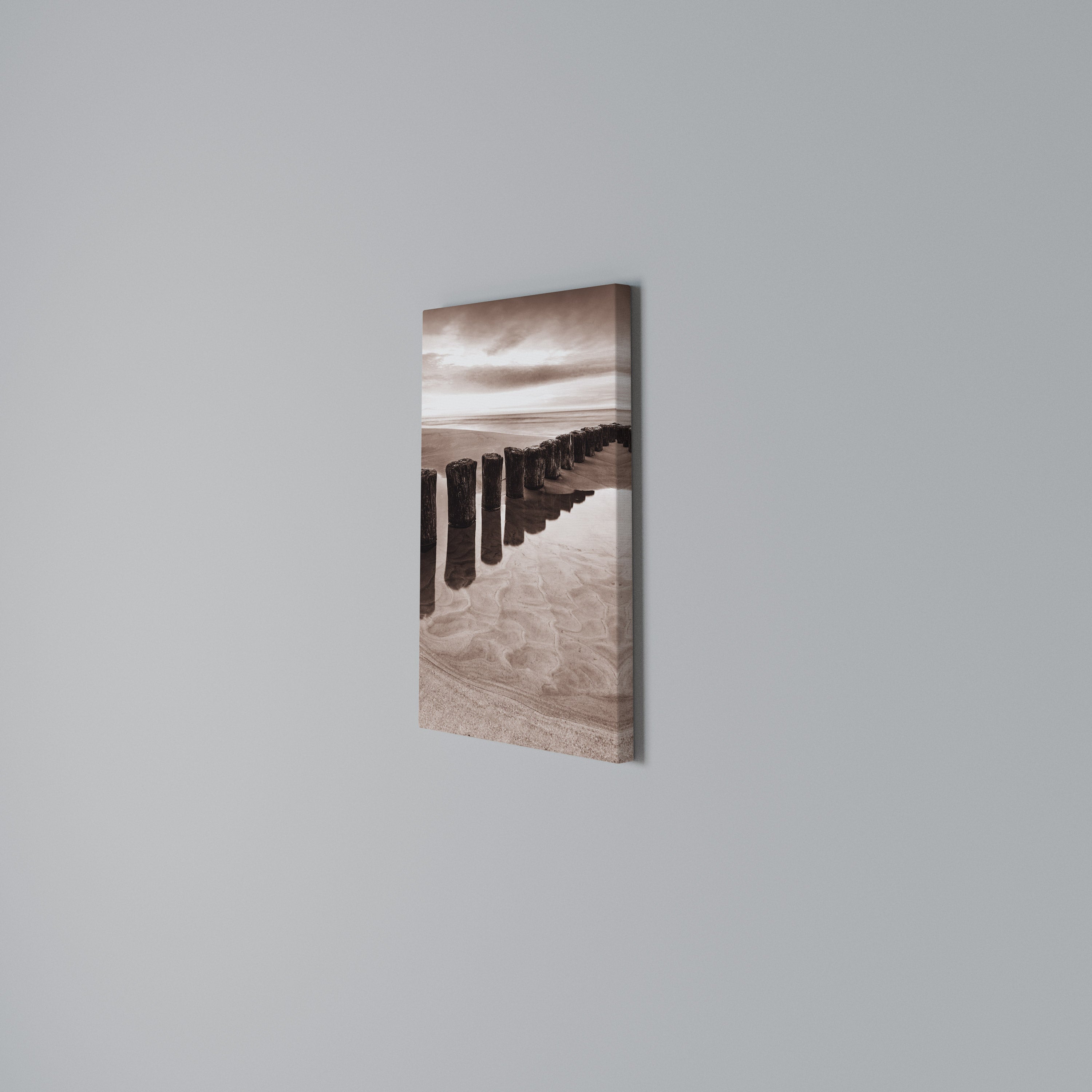 SERENE SHORELINE SEQUENCE Vertical Canvas Print