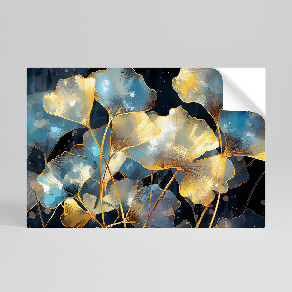 GLIMMERING GINKGO DREAMS Poster Orizzontale Adesivo