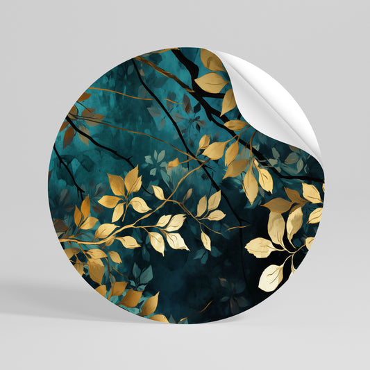 LUSH TURQUOISE Adesivo rotondo riposizionabile