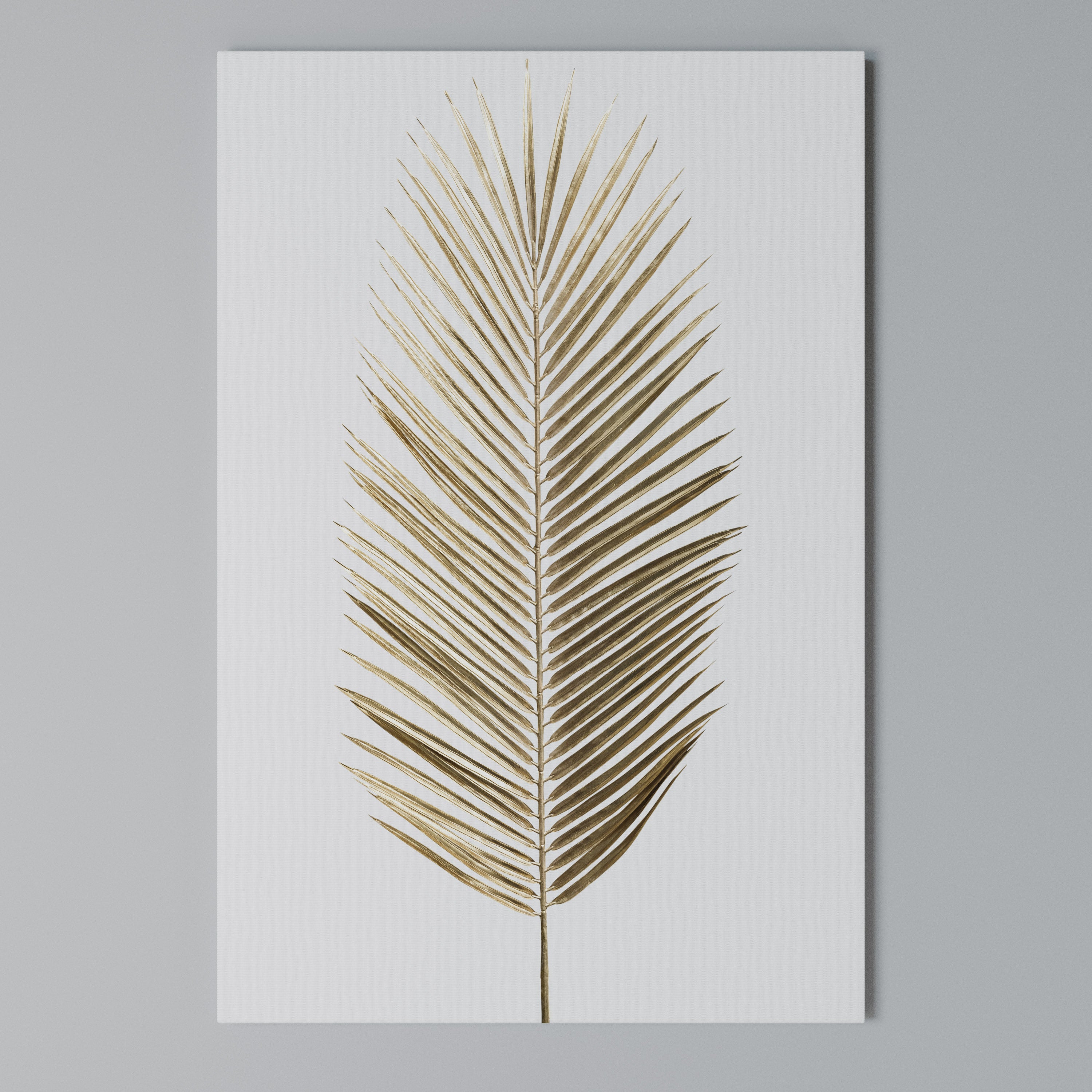 GOLDEN PALM ELEGANCE Vertical Canvas Print