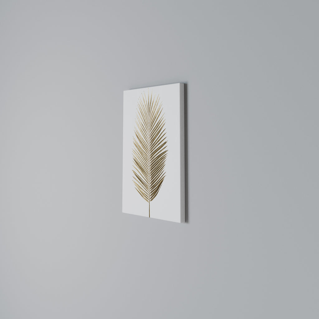 GOLDEN PALM ELEGANCE Vertical Canvas Print