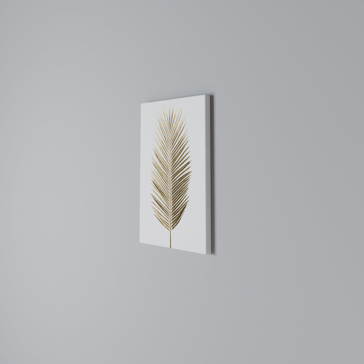 GOLDEN PALM ELEGANCE Vertical Canvas Print