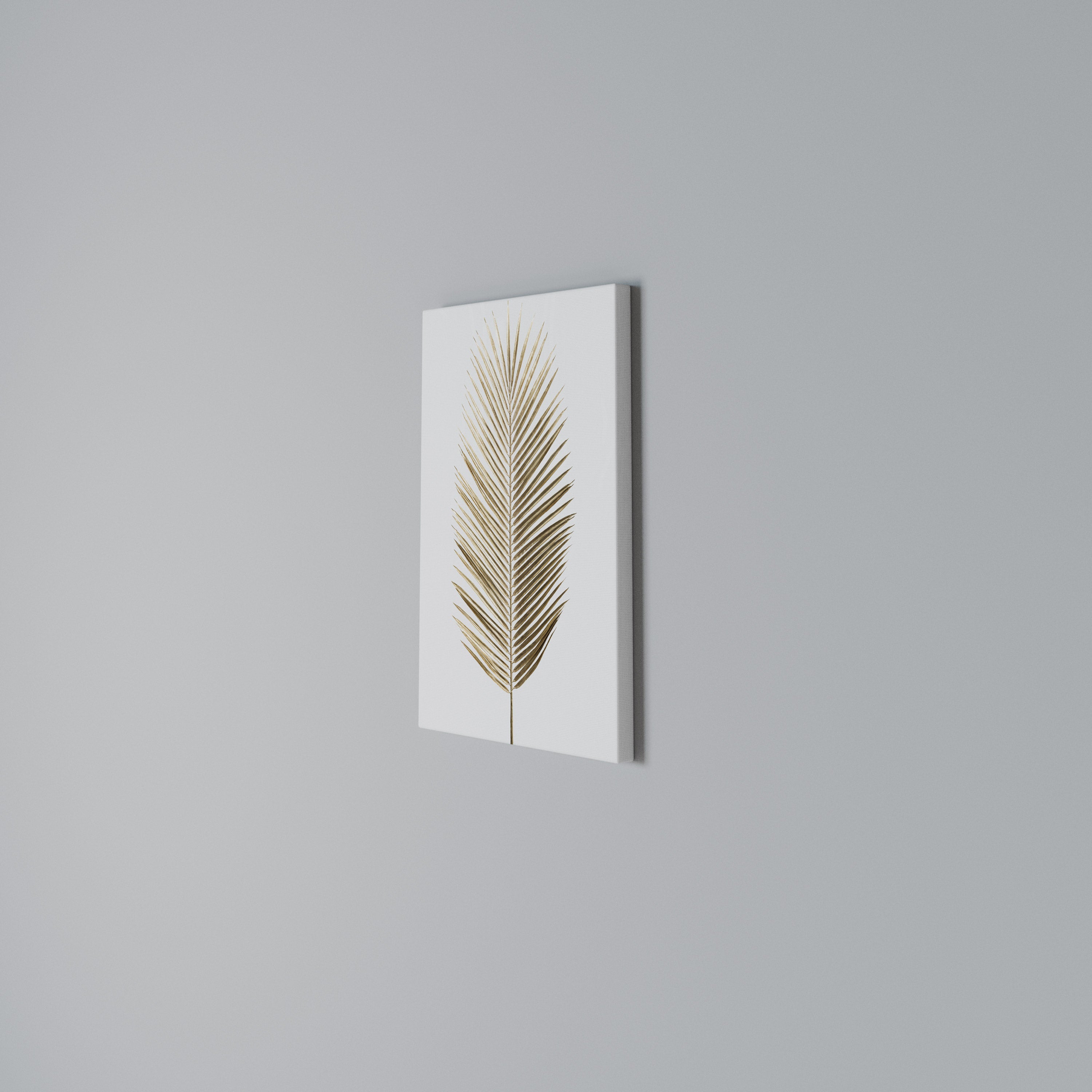 GOLDEN PALM ELEGANCE Vertical Canvas Print