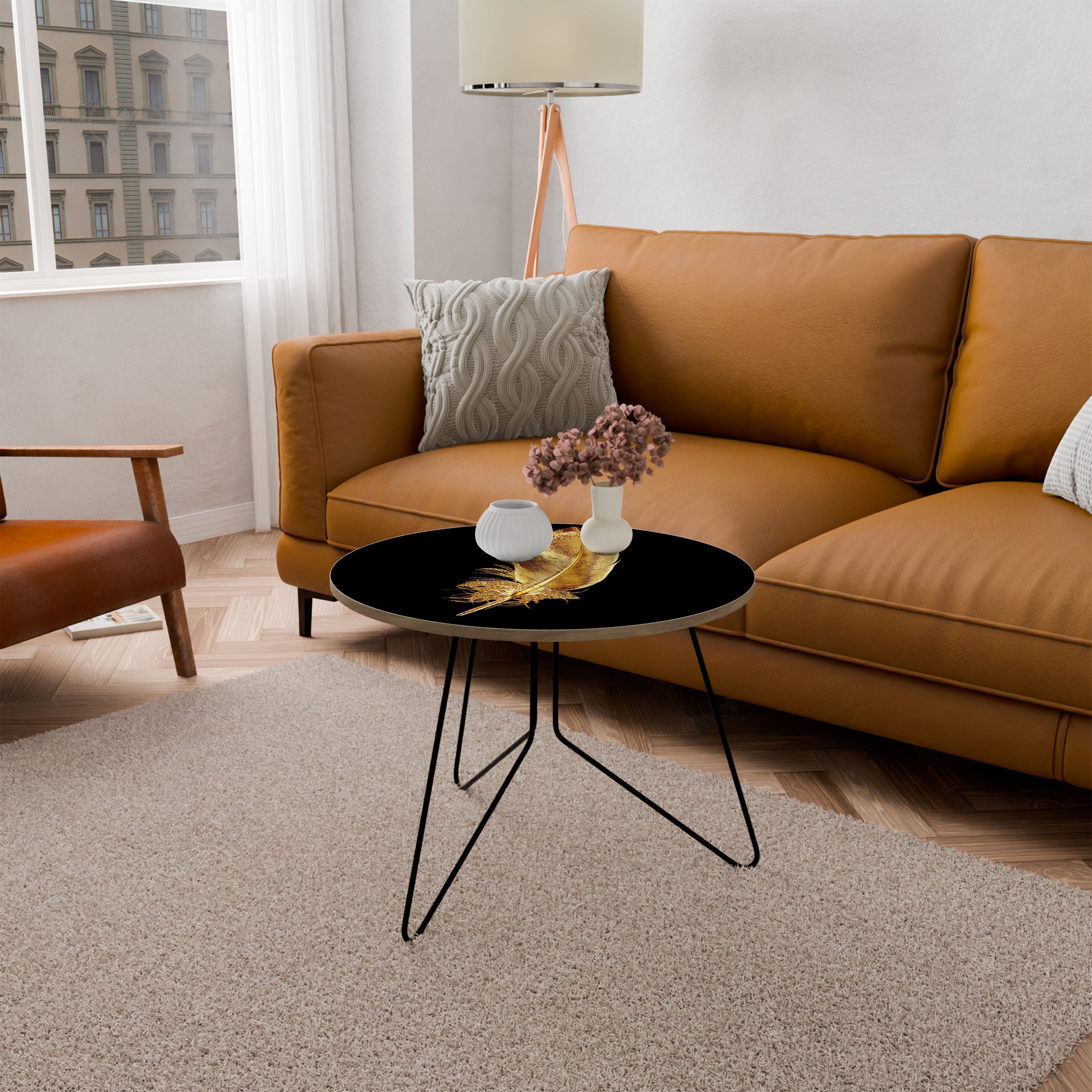 SHIMMERING FEATHER GRACE Mesa de centro