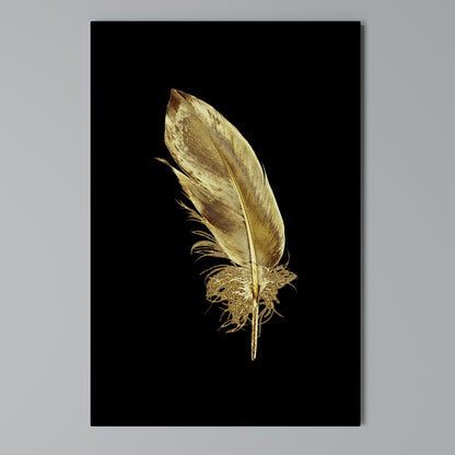 SHIMMERING FEATHER GRACE Cuadro en lienzo vertical