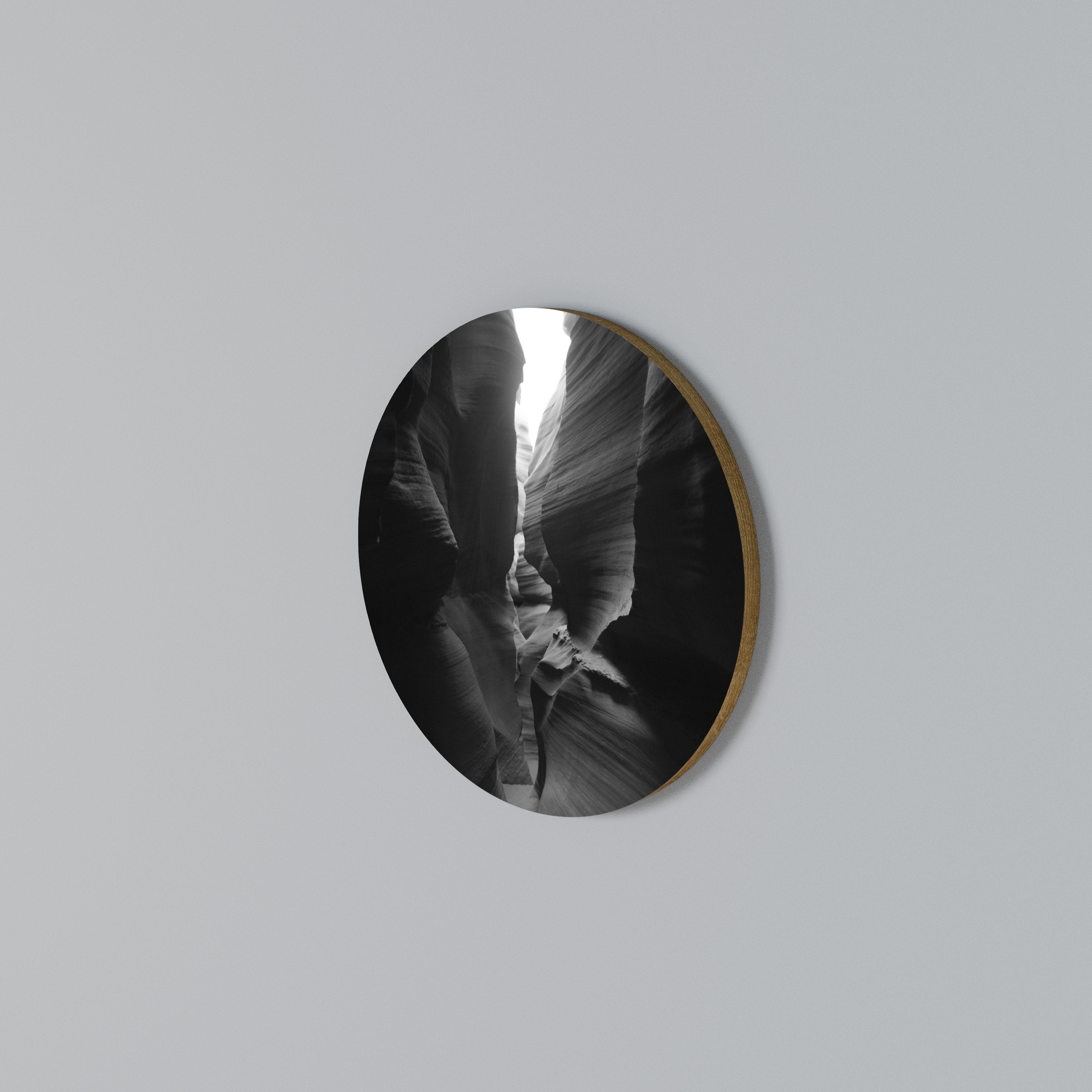 TIME'S WHISPERING CANYON Round Wall Art