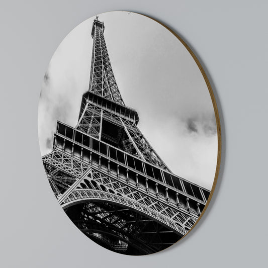 MONOCHROME PARISIAN ICON Kulatá nástěnná dekorace