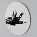 BLACK VISCOSITY Arte de Parede Redonda