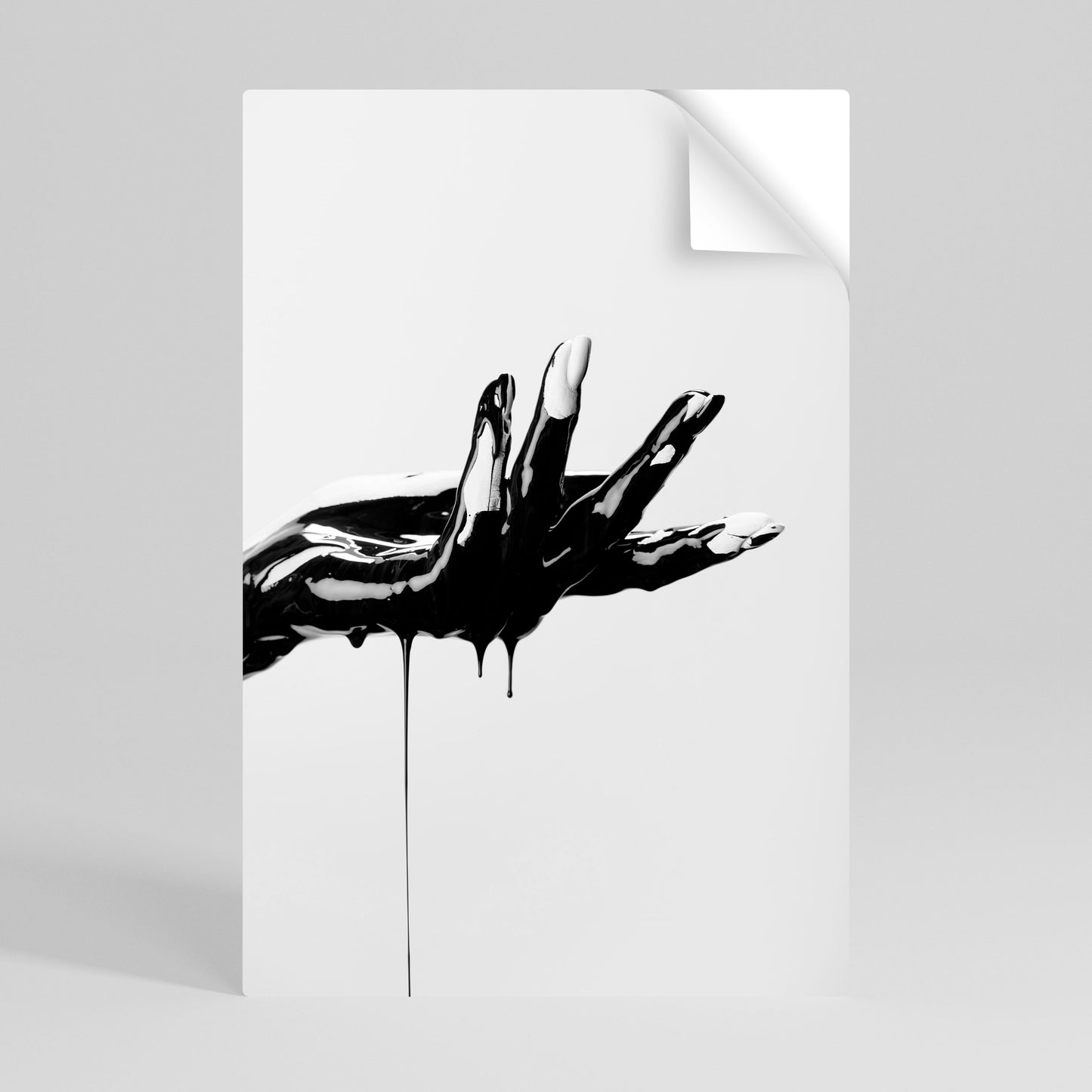 BLACK VISCOSITY Poster Verticale Adesivo
