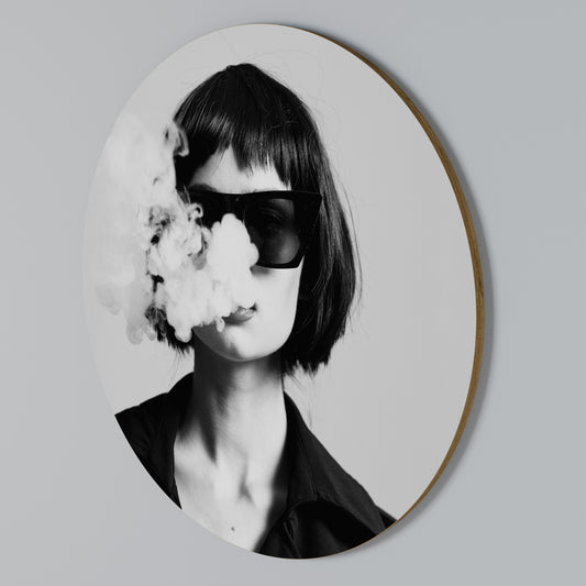 SMOKY BELLE Στρογγυλός πίνακας ζωγραφικής