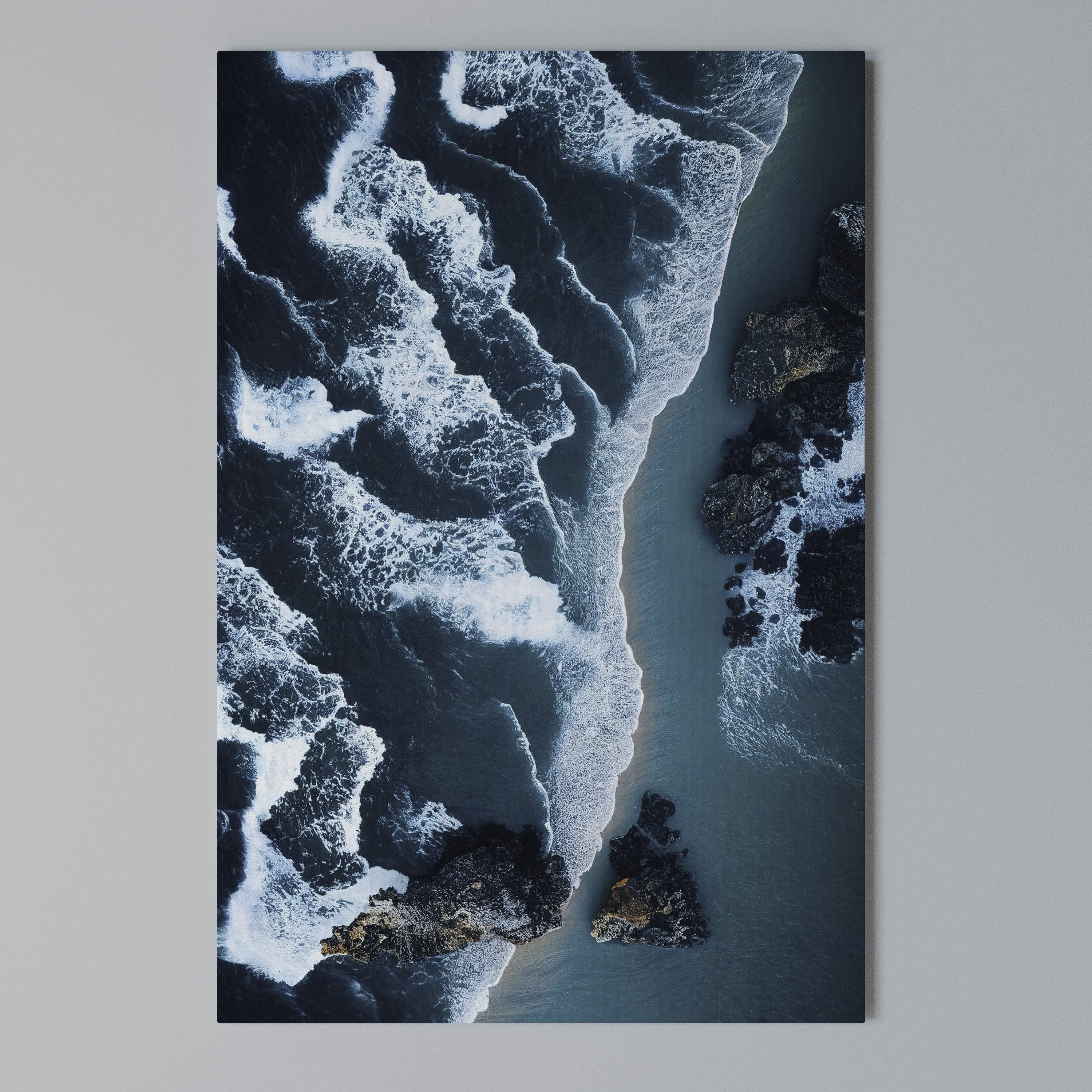 COSMIC COASTLINE Vertical Canvas Print