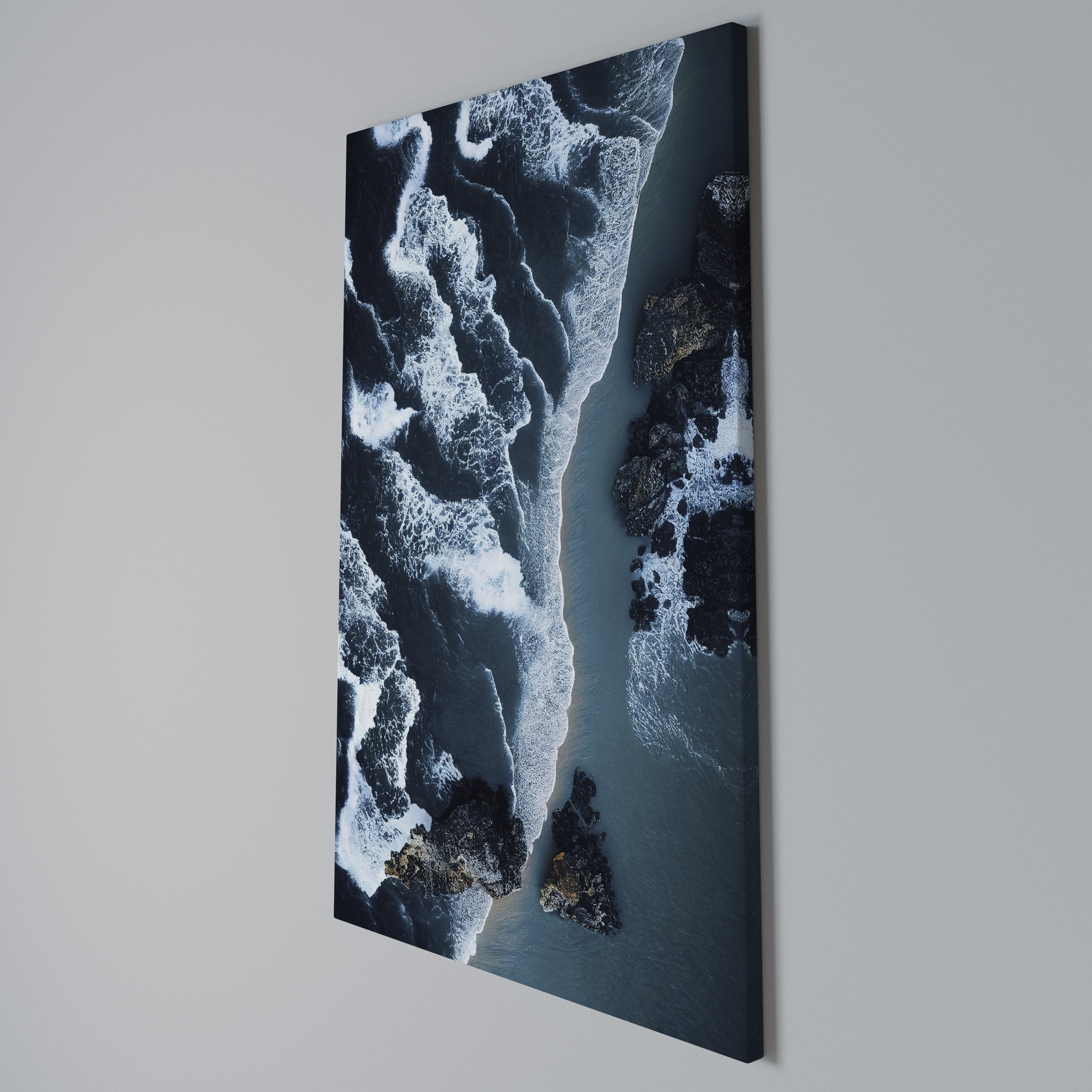 COSMIC COASTLINE Vertical Canvas Print