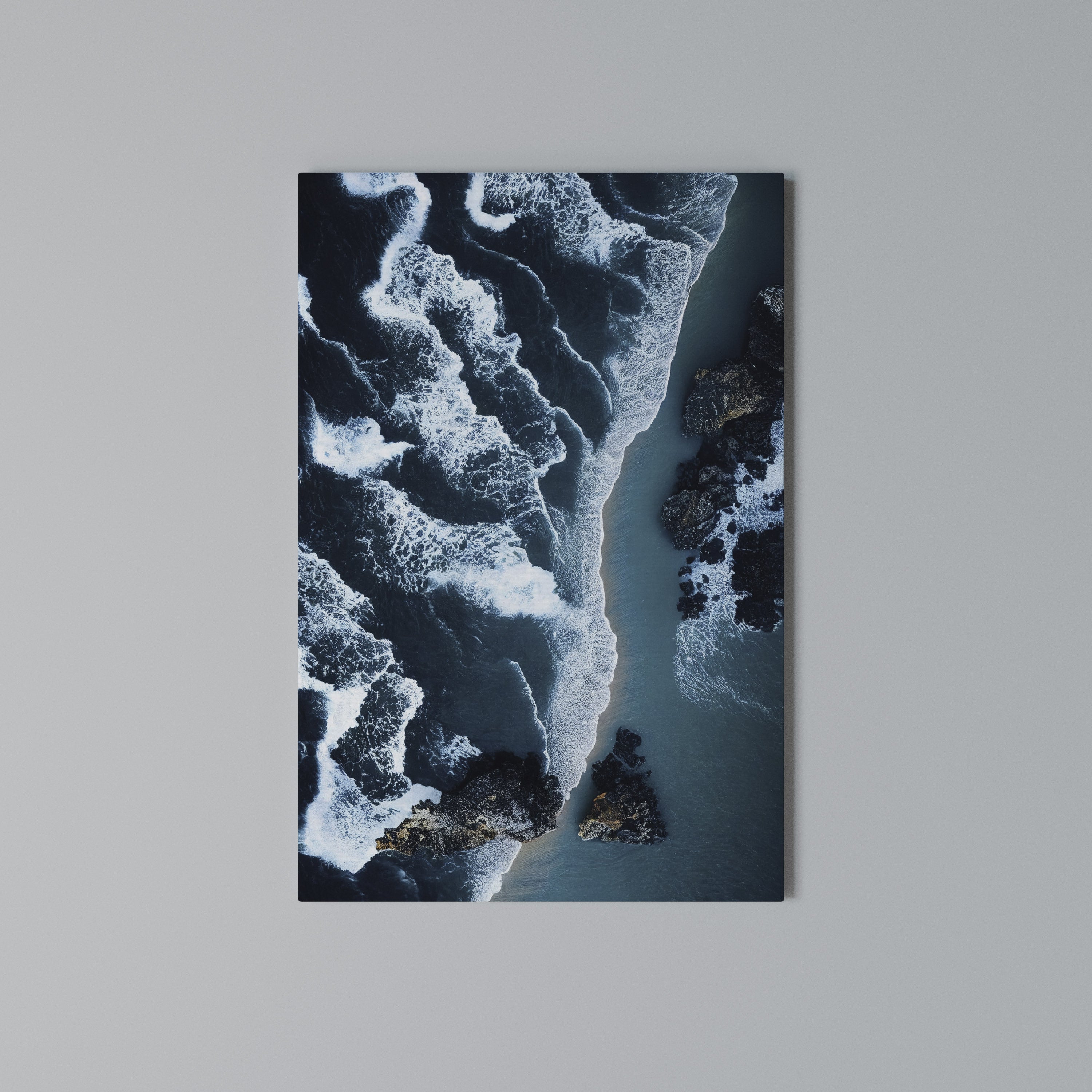 COSMIC COASTLINE Vertical Canvas Print