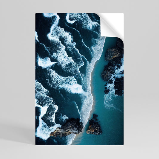 COSMIC COASTLINE Póster Autocolante Vertical