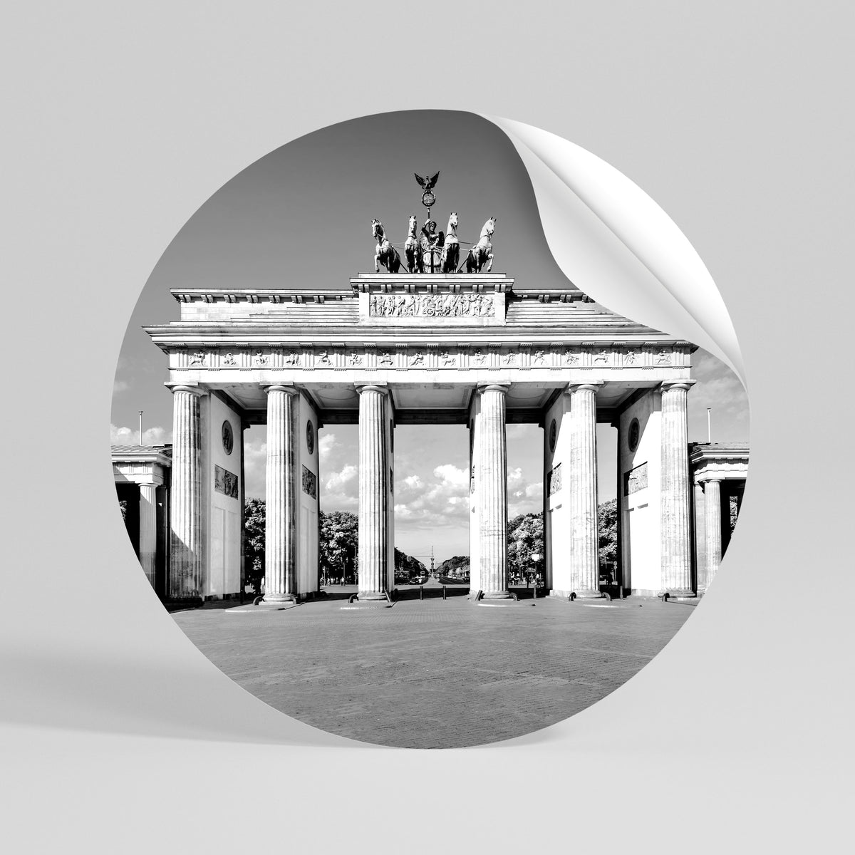ECHOES OF HISTORY Adesivo rotondo riposizionabile