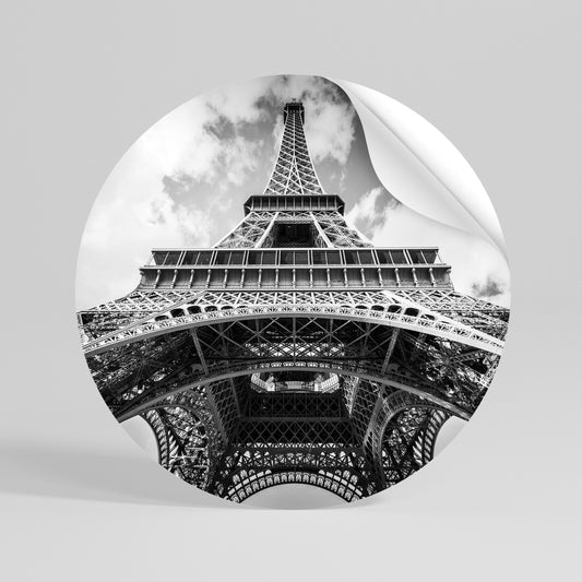 TIMELESS EIFFEL PERSPECTIVE Adesivo rotondo riposizionabile