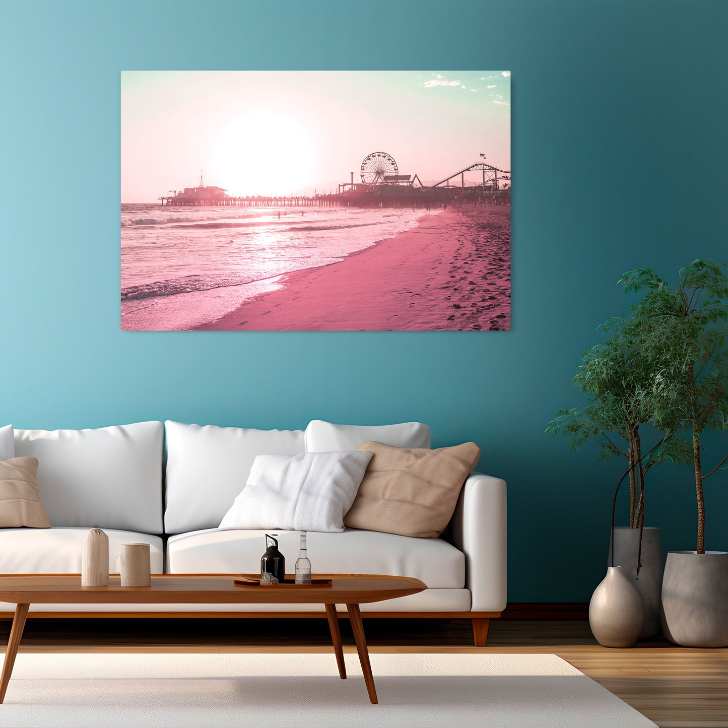 PASTEL COAST VIBES Stampa su tela orizzontale