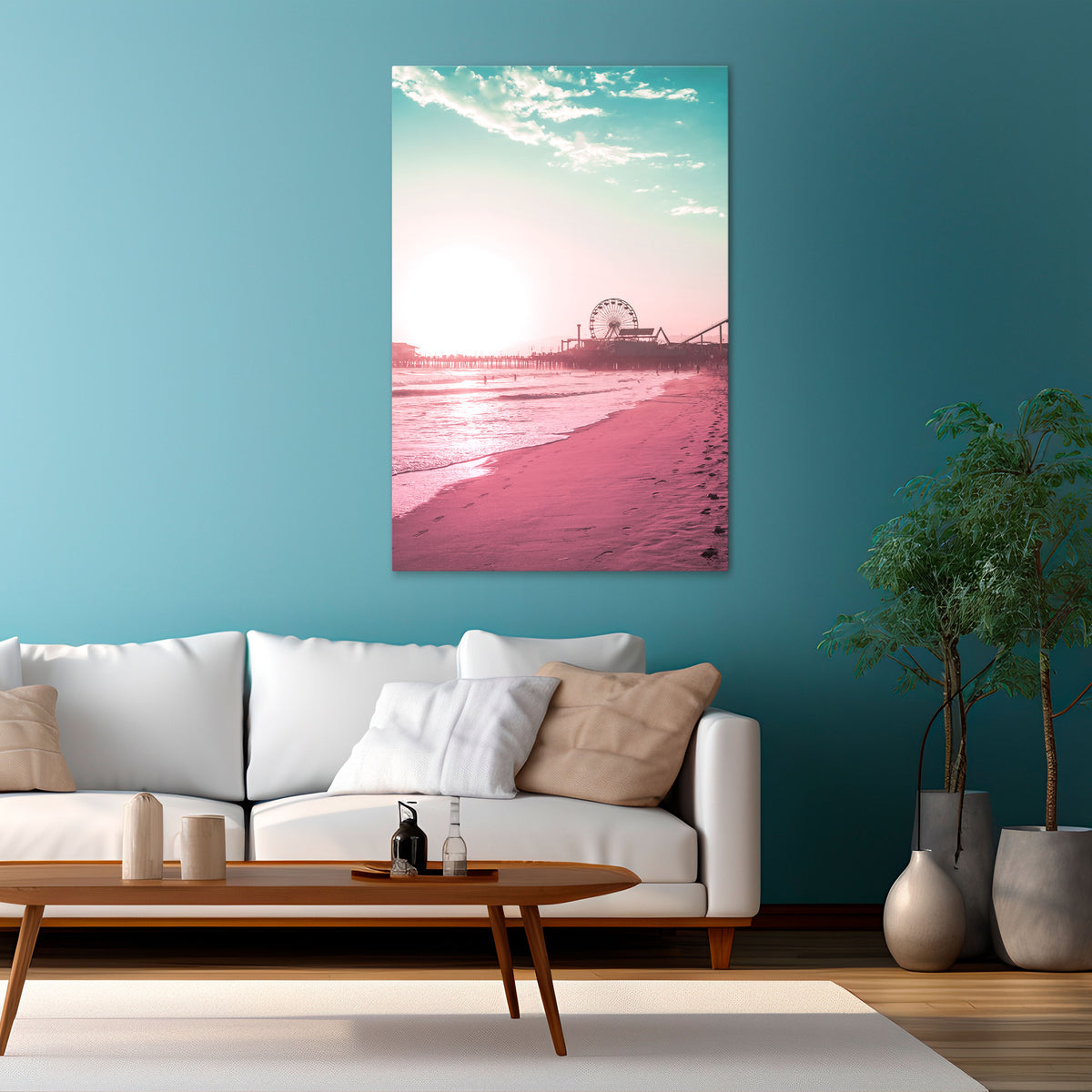 PASTEL COAST VIBES Quadro em tela vertical