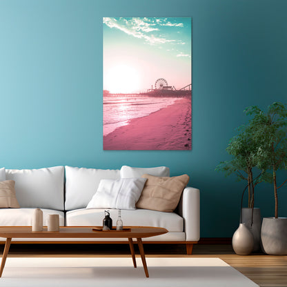 PASTEL COAST VIBES Quadro em tela vertical